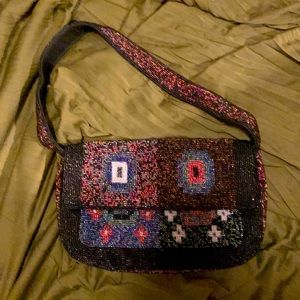 Y&S multicolored beaded purse bag handbag